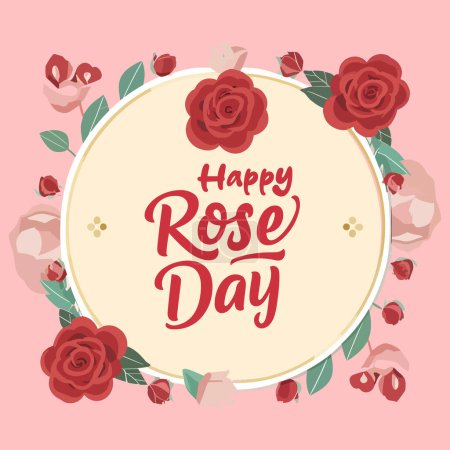 Téléchargez les illustrations : Design élégant Rose Day. Vêtements floraux romantiques pour la Saint-Valentin avec des fleurs d'amour, Perfection pétale, et élégance de jardin gracieux, Romance florissante - en licence libre de droit