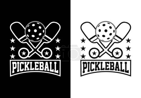 Pickleball SVG t-shirt design. lustiges Pickleball T-Shirt Design, Pickleball T-Shirt, Pickleball Vektor, Turnier, SVG Design Sporty Paddle Game Bekleidungsdesign für den aktiven Lebensstil, sportliche Paddle Game Bekleidung, Spiel
