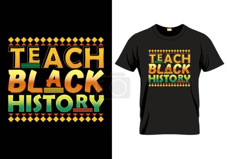 Black History Month T-shirt design. Afroamerikanischer Stolz, Vermächtnis und kultureller Reichtum. Black History Month ist ein jährlicher Monat, der seinen Ursprung in den Vereinigten Staaten hat, wo er auch als afroamerikanischer Geschichtsmonat bekannt ist..