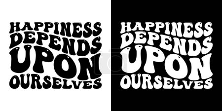 Stilvolles Wavy Groovy trendiges minimalistisches T-Shirt-Design in Typografie. Motivierende berühmte Zitate Typografie T-Shirt-Design. Druck, Typografie, Komik und Kalligrafie