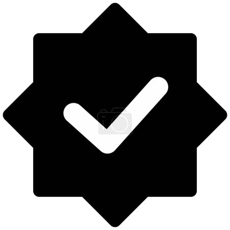 Illustration for Verified check mark icon design element vector - Royalty Free Image