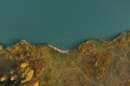 Téléchargez les photos : Vue de dessus de la rive du lac. Concept de nature. - en image libre de droit