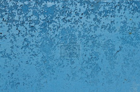 Téléchargez les photos : Peinture peeling bleue sur une surface métallique. - en image libre de droit