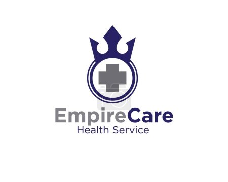 Illustration for Empire care logo designs for medical service and health care - Royalty Free Image