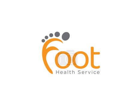 Téléchargez les illustrations : F logo de pied conçoit moderne simple pour le service médical et la clinique de santé - en licence libre de droit