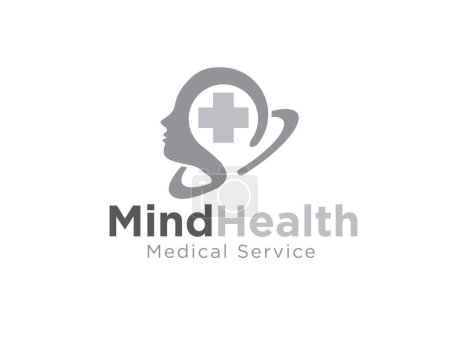 Ilustración de Diseños del logotipo de salud mental para la clínica de servicio médico - Imagen libre de derechos