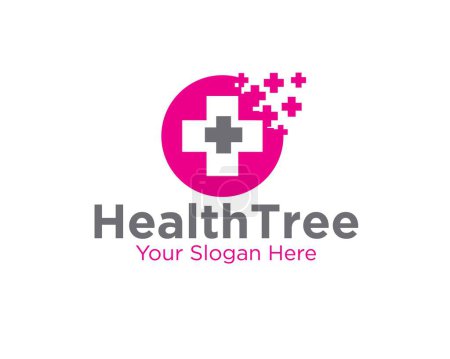 Illustration for Spread plus health logo designs for clinic or hospital service and medical service - Royalty Free Image