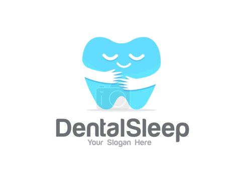 logo de soins dentaires de sommeil conçoit moderne simple pour le service médical
