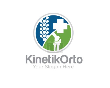 Illustration for Kinetic orthodontic logo designs simple medical service - Royalty Free Image
