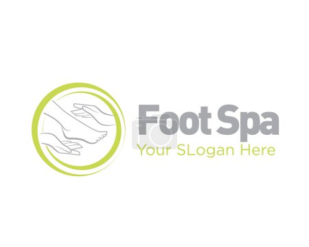 Ilustración de Diseño del logotipo del spa del pie para hermoso servicio y logotipo de la clínica - Imagen libre de derechos