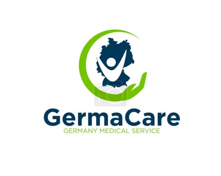 germany medical care service logo for health protection logo
