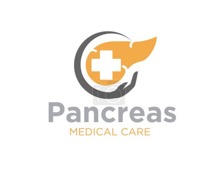 Téléchargez les illustrations : Logo de santé de soins du pancréas conçoit pour le service médical - en licence libre de droit