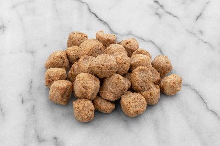 Photo for Close-up of dehydrated soya chunks - Royalty Free Image
