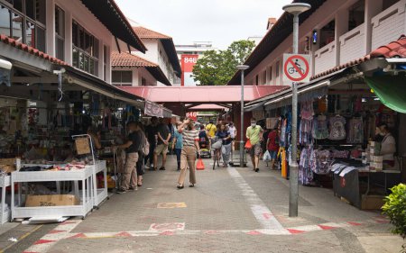 Photo for Singapore - September 28, 2022: Scene of a morning market in Khatib Central HDB block 846 and 848 in Yishun Ring Road. - Royalty Free Image