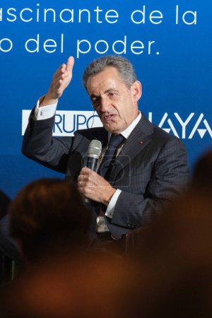 Photo for The former president of the French Republic Nicolas Sarkozy during the presentation of the book 'The Years of Struggles', at the Mandarin Oriental Ritz Hotel, on 11 December, 2023 in Madrid, Spain - Royalty Free Image