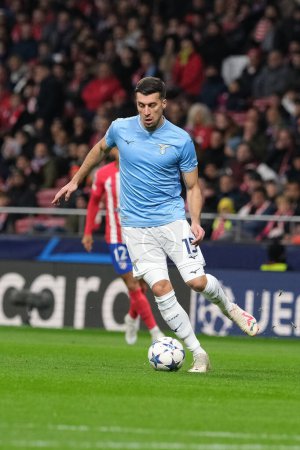 Photo for Nicolo Casale  of SS Lazio during the UEFA Champions League Atletico de Madrid and SS Lazio  Mertropolitano Stadium on Dec 13, 2023 in Madrid, Spain. - Royalty Free Image