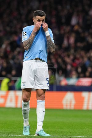 Photo for Mat?as Vecino  of SS Lazio during the UEFA Champions League Atletico de Madrid and SS Lazio  Mertropolitano Stadium on Dec 13, 2023 in Madrid, Spain. - Royalty Free Image