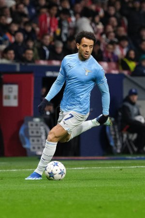 Photo for Felipe Anderson  of SS Lazio during the UEFA Champions League Atletico de Madrid and SS Lazio  Mertropolitano Stadium on Dec 13, 2023 in Madrid, Spain. - Royalty Free Image