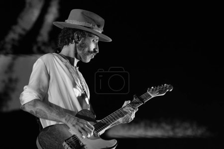 Photo for The singer Leiva performs during a concert at the WiZink Center, on 19 December, 2023 in Madrid, Spain. - Royalty Free Image