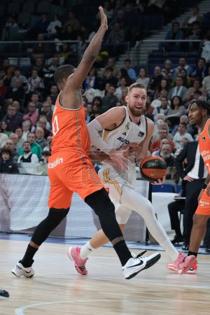 Photo for Dzanan Musa  of Real Madrid during ACB League match between Real Madrid and Valencia st WiZink Center on december 31, 2023 in Madrid, Spain. - Royalty Free Image