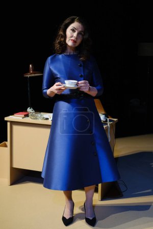 Téléchargez les photos : L'actrice Ana Fernandez se produit lors de la présentation de CARMEN, NADA DE NADIE au Théâtre espagnol de Madrid. 16 janvier 2024 Espagne - en image libre de droit