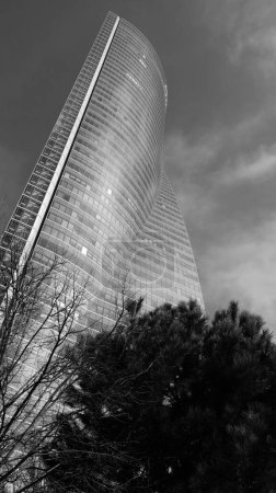 Photo for View of the Emperor Tower on Paseo de la Castellana in Madrid, in the financial complex of the 4 towers. in Spain - Royalty Free Image