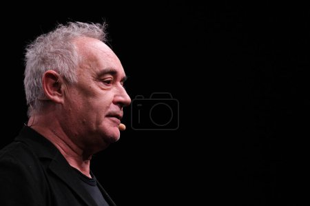 Photo for Spanish chef Ferran Adria of  elBulli Foundation during the edition of the Madrid international gastronomic congress,  Madrid January 30, 2024 Spain - Royalty Free Image