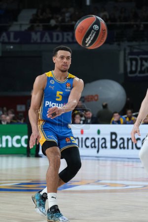 Photo for Baldwin Wade  of Maccabi Tel Aviv during the Turkish Airlines EuroLeague  match between Real Madrid and Maccabi Tel Aviv at WiZink  on January 30, 2024 in Madrid, Spain. - Royalty Free Image