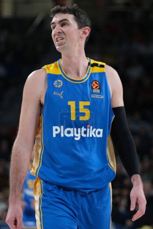 Photo for Cohen Jake  of Maccabi Tel Aviv during the Turkish Airlines EuroLeague  match between Real Madrid and Maccabi Tel Aviv at WiZink  on January 30, 2024 in Madrid, Spain. - Royalty Free Image