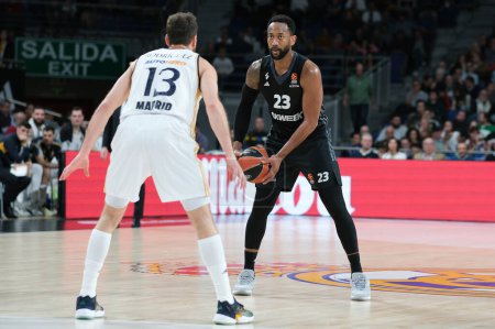 Photo for Lighty David   of LDLC Asvel Villeurbanne during the Turkish Airlines EuroLeague  match between Real Madrid and LDLC Asvel  at WiZink  on February 01, 2024 in Madrid, Spain. - Royalty Free Image