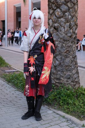 Téléchargez les photos : Un cosplayer assiste au Japan Weekend à Ifema le 2 février 2024 à Madrid, Espagne - en image libre de droit