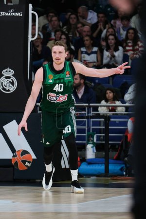 Photo for Grigonis Marius  of Panathinaikos  during the Turkish Airlines EuroLeague, basketball  between Real Madrid and Panathinaikos Athens at Wizink Center February 29, 2024 in Madrid Spain - Royalty Free Image