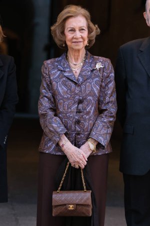 Foto de La Reina Sofía asiste a los "Premios Iberoamericanos de Patrocinio" de la Fundación Callia 2024 en la Real Academia de Bellas Artes el 04 de marzo de 2024 en Madrid, España. - Imagen libre de derechos