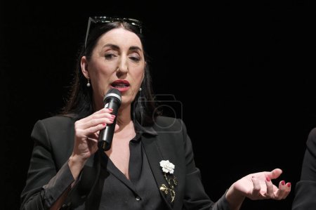Photo for Rossy de Palma during the presentation of the opera The Human Voice / The Wait / Silence at the Teatro Real in Madrid March 11, 2024 Spain - Royalty Free Image