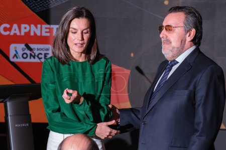 Téléchargez les photos : La Reine Letizia d'Espagne participe aux DISCAPNET Awards for Accessible Technologies à Espacio por Talento Digital, Fundacin ONCE le mars 21, 2024 à Madrid Espagne - en image libre de droit