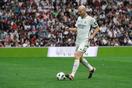 Photo for Zinedine Zidane on during the Corazon Classic 2024 charity football match between Real Madrid and FC Porto, at the Santiago Bernabeu stadium in Madrid on March 23, 2024. spain - Royalty Free Image