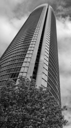 Photo for View of the PwCl Tower on Paseo de la Castellana in Madrid, in the financial complex of the 4 towers. in Spain - Royalty Free Image
