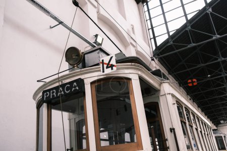 Foto de Museo del Tranvía de Porto. Museu do Carro Elctrico. Antigua estación eléctrica que alberga un museo dedicado a la historia de los tranvías en Oporto. 2 abril 2024 Portugal - Imagen libre de derechos