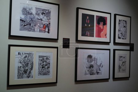Téléchargez les photos : Vue de l'exposition "L'ART DE MANGA" au COAM à Madrid, 4 avril 2024 Espagne - en image libre de droit