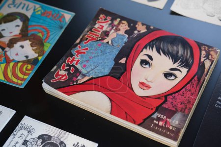 Photo for View of the Exhibition 'THE ART OF MANGA' at the COAM in Madrid, April 4, 2024 Spain - Royalty Free Image