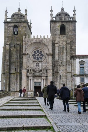 Photo for The Porto Cathedral (S do Porto) is a Roman Catholic church located in the historic center of the city of Porto, April 5 2024 Portugal - Royalty Free Image