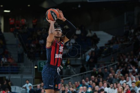 Photo for Moneke Chima  of Baskonia Vitoria  during the Turkish Airlines EuroLeague  match between Real Madrid and Baskonia Vitoria Gasteiz at WiZink Center on April 5 2024 in Madrid Spain - Royalty Free Image
