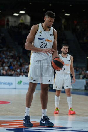 Photo for Edy Tavares   of Real Madrid  during 1st match of Quarter Finals of Liga Endesa ACB between Real Madrid and Gran Canaria at WiZink Center on May 15, 2024 in Madrid Spain - Royalty Free Image