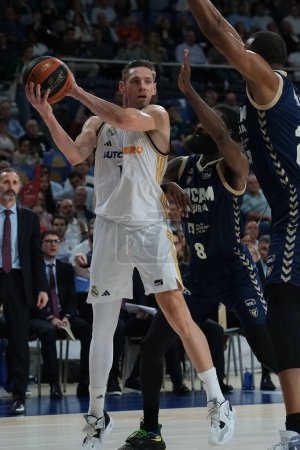 Photo for Fabien Causeur  of Real Madrid during  Liga ACB Endesa Final basketball match played between Real Madrid and UCAM Murcia at Wizink Center  on June 10, 2024, in Madrid, Spain. - Royalty Free Image