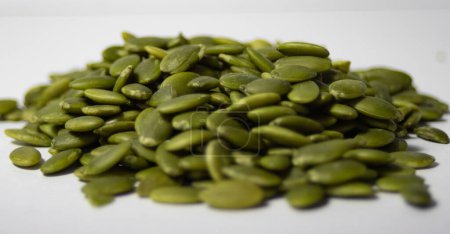 Pumkins seeds. Vegan food concept.Source of vitamins and minerals.Healthy seeds
