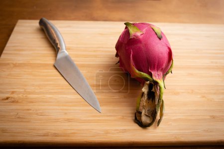 Photo for Dragon Fruit and Petit Knife - Royalty Free Image