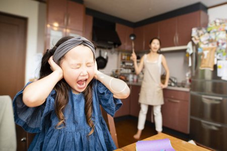 Girl to be scolded by mother