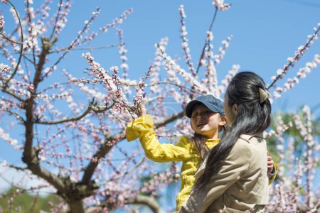 Téléchargez les photos : Mère et fille regardant des fleurs - en image libre de droit