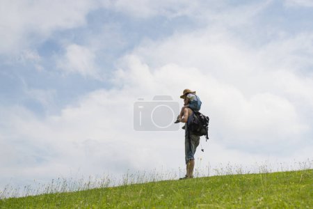 Photo for Father and daughter walking a piggyback - Royalty Free Image