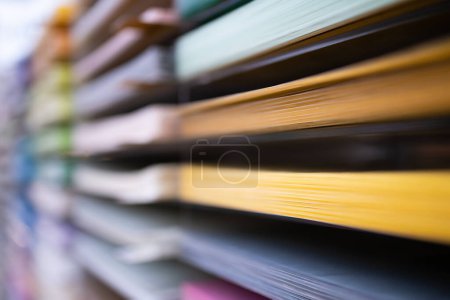 Photo for Many colorful notebooks on display - Royalty Free Image
